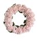 Capri Pink Artificial Hydrangea Wreath, 22 in UV Resistant Indoor Outdoor 16 Flower Heads